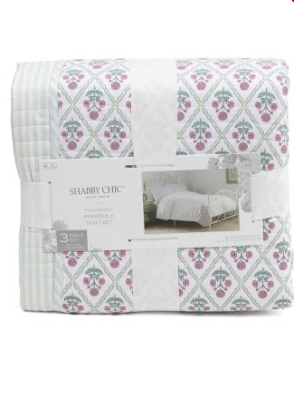 Shabby Chic Reversible Quilt Set